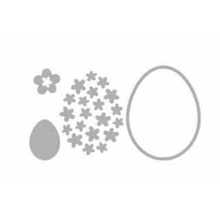 Rezalne šablone TinaB: Velikonočno jajce, 1,1-5,6cm, set 4