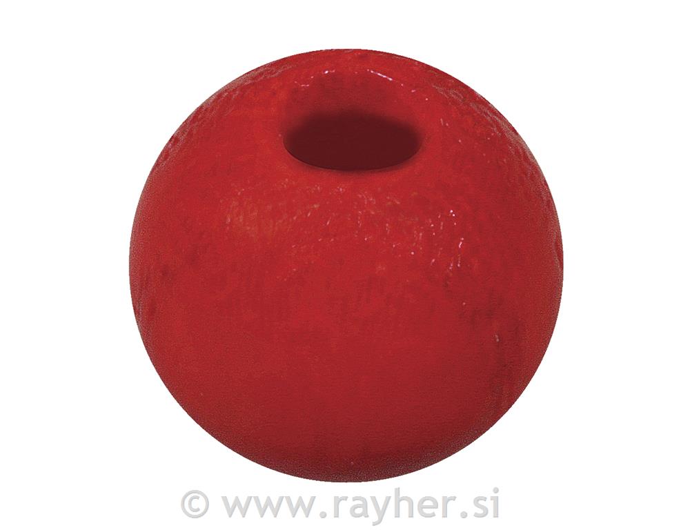 Perle lesene, pološčene, 6mm, rdeče, 115 kosov