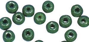 Perle lesene, pološčene, 6mm, majsko zelene, 115 kosov