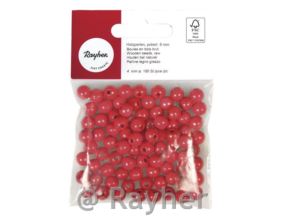 Perle lesene, pološčene, 8mm o,