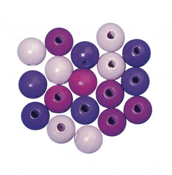Perle lesene, pološčene, 8mm, sv. vijolični toni, 82 kos