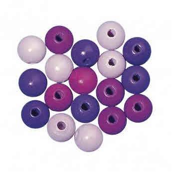 Perle lesene, pološčene, 12mm, sv. vijolični toni, 32 kosov