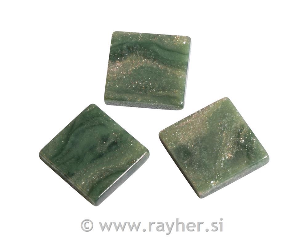 Mozaik "Acryl", 1x1 cm, marmorirani, orient.zeleni, 205 kom