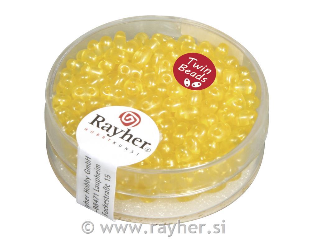 Twin-Rocailles w. double hole, sun yello