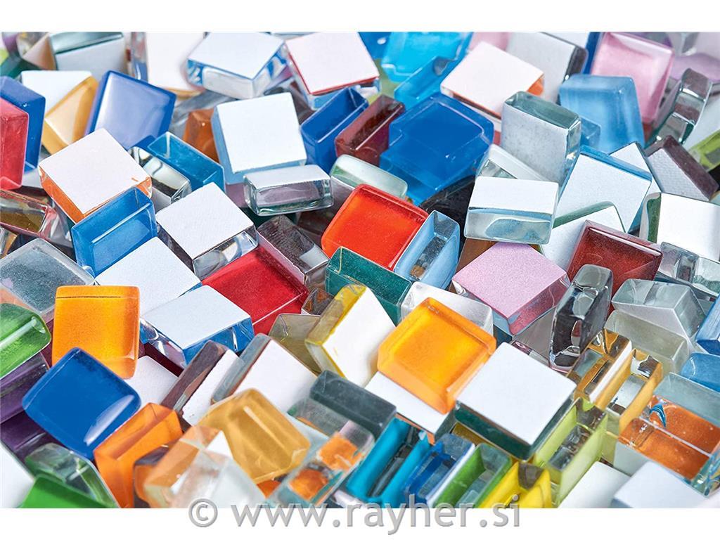 Mozaik kamenčki, 1x1 cm, barvni sort,500g pribl. 525 kosov