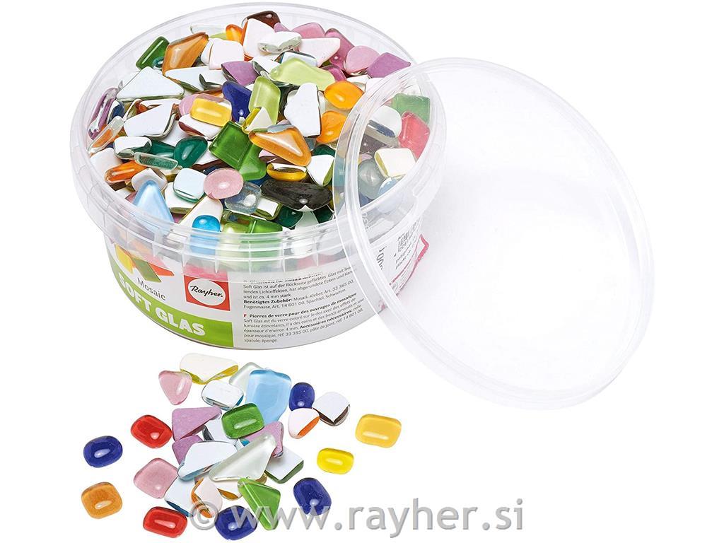 Mozaik kamenčki, 1x1 cm, barvni sort,500g pribl. 515 kosov