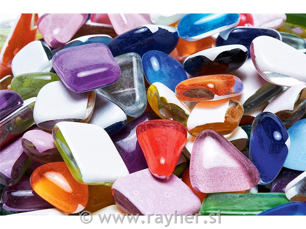 Mozaik kamenčki, 1x1 cm, barvni sort,500g pribl. 515 kosov