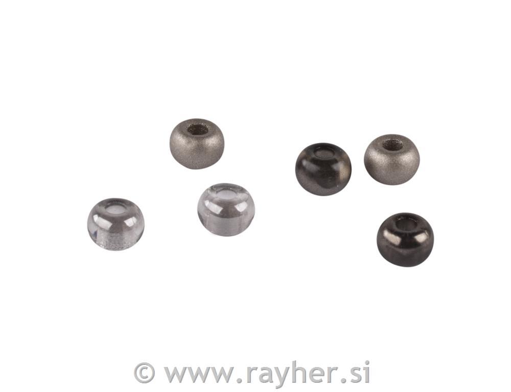 Perle z večjo luknjo, with, 5.5mm, tem.bež, 80 kos