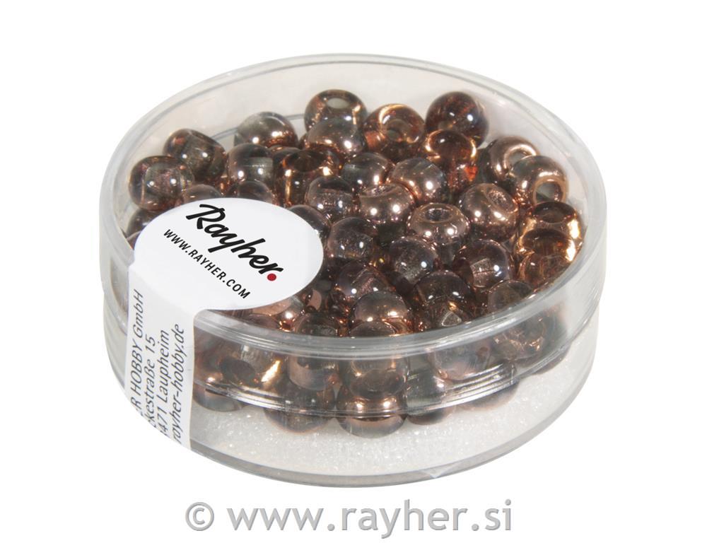 Rocailles metallic with big hol, 5.5mm o