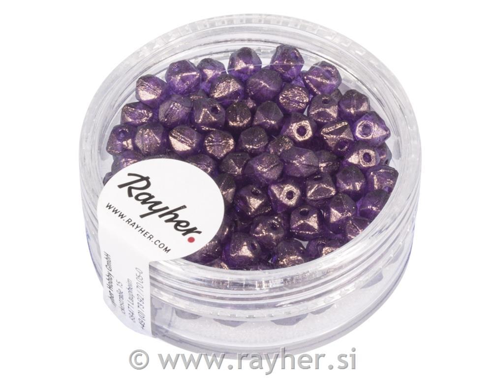 Perle Antique , 4mm, antik lila, 120 kos