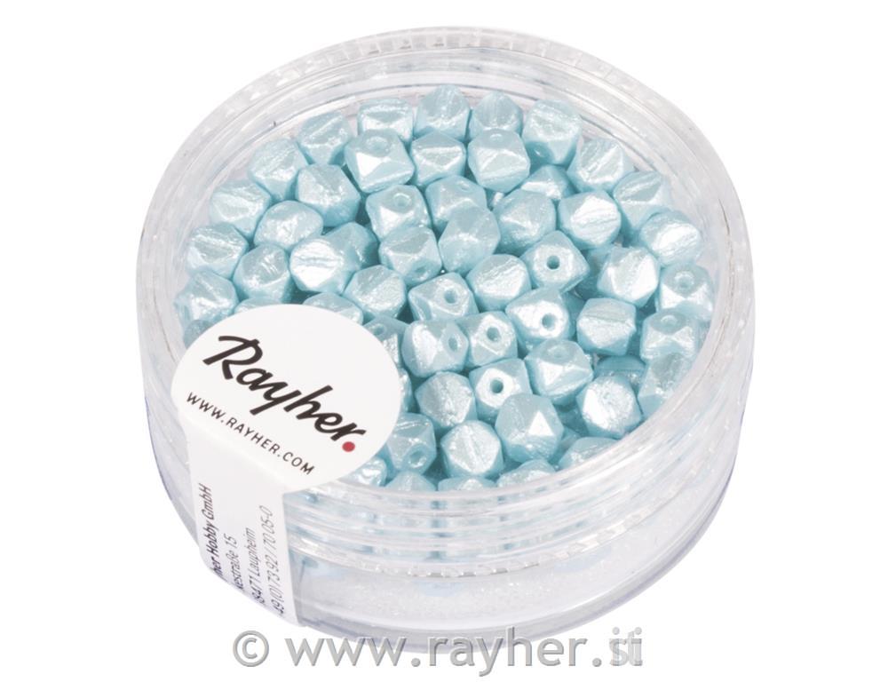 Antique Rocailles, 4mm o, aqua blue, box120pcs