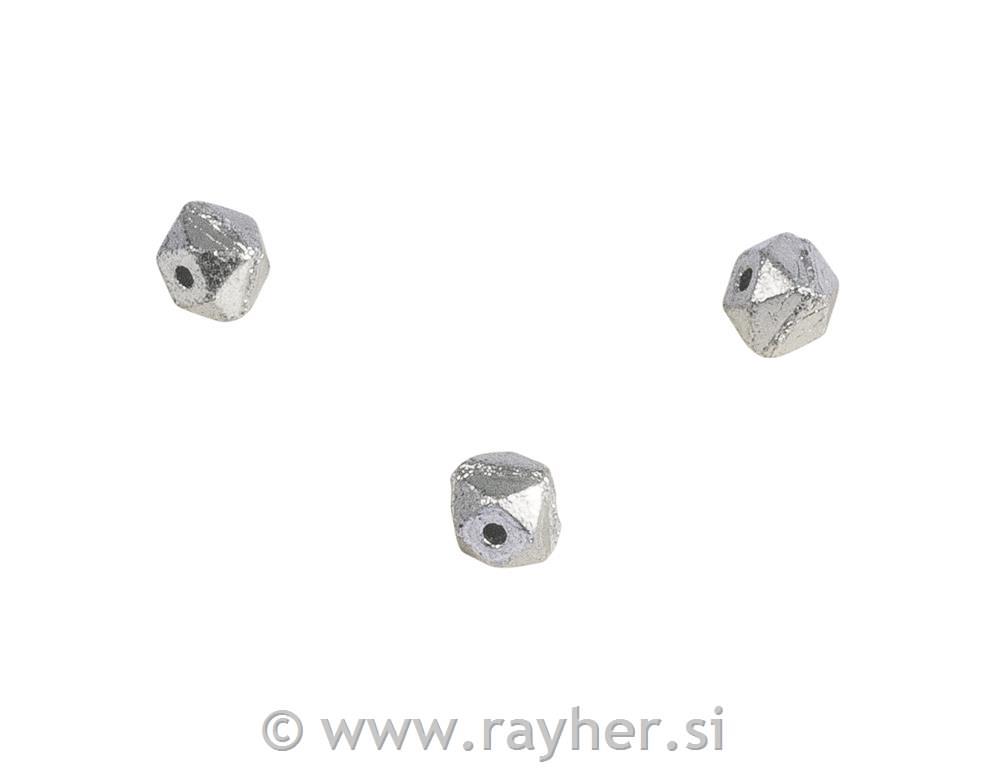 Perle Antique , 4mm, srebrne, 120 kos