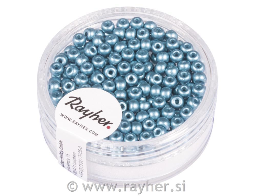 Rocailles, 3mm o, lagoon matt, box 200pcs