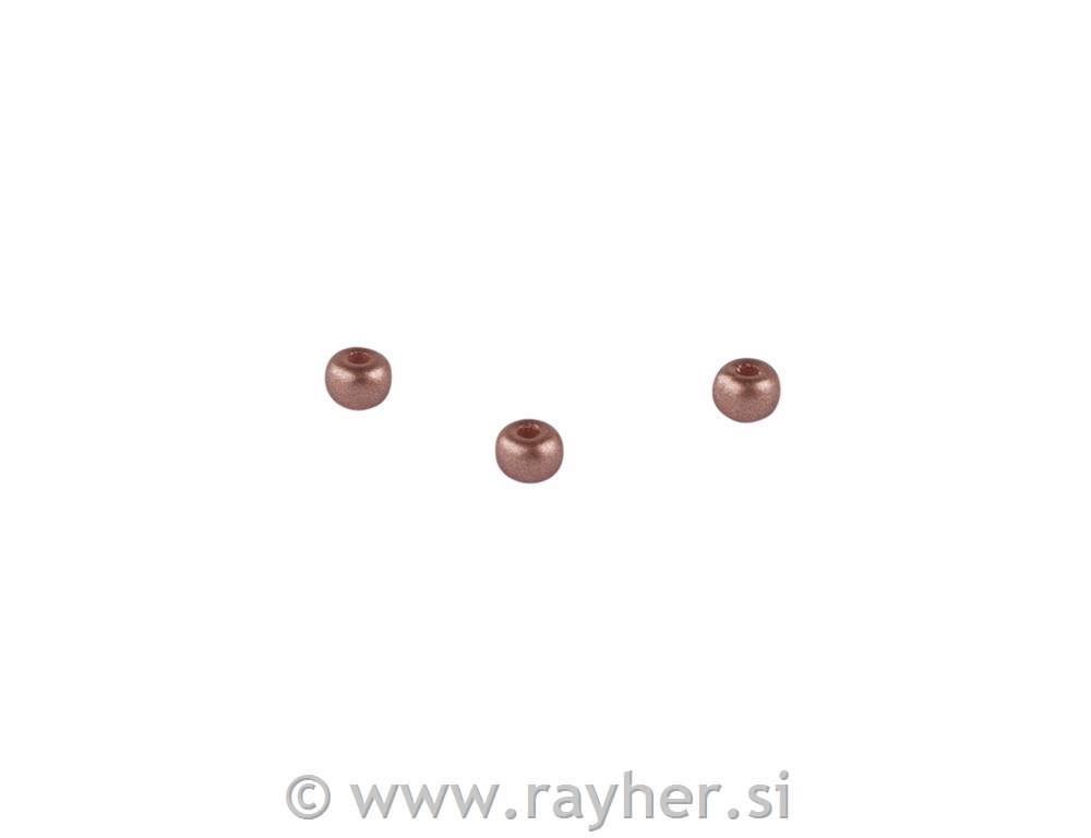 Rocailles, 3mm o, copper matt, box 200pcs