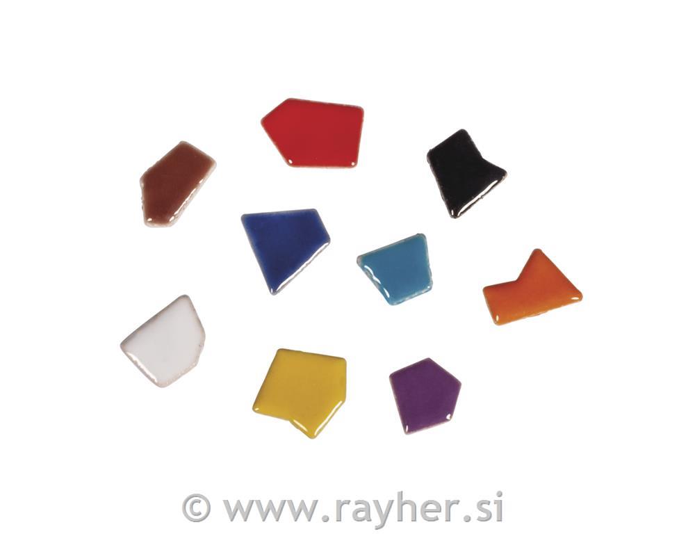 Mozaik kamni keramični razl.oblike, 500g mešane barve - prib