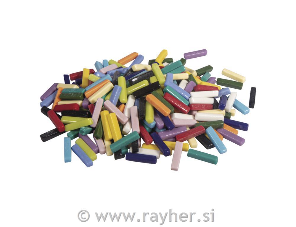 Sweety glass mosaic mix, coloured, 5x25x6mm, approx.295 pcs, box 500g