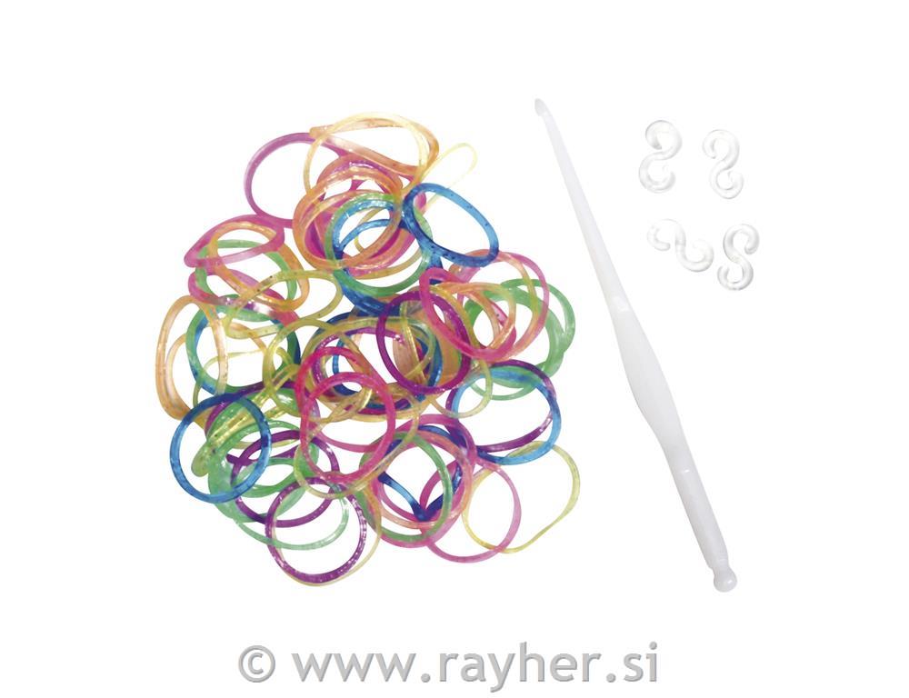 Elastike Loom Bandz Glitter, 200 kosov