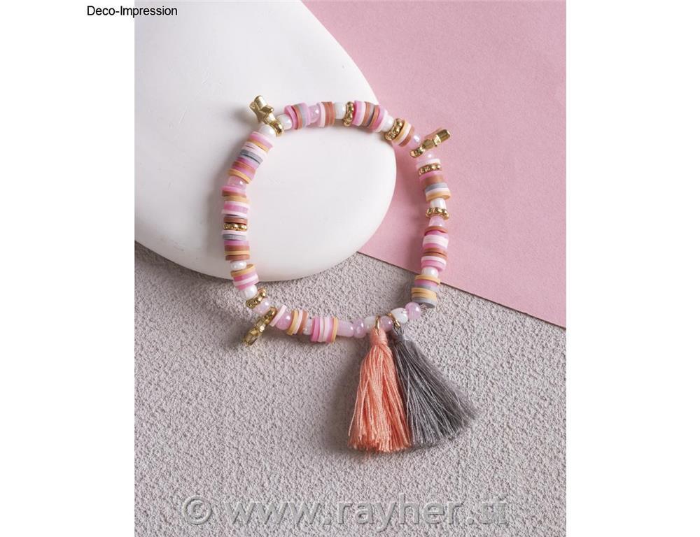 Heishi perle set roza