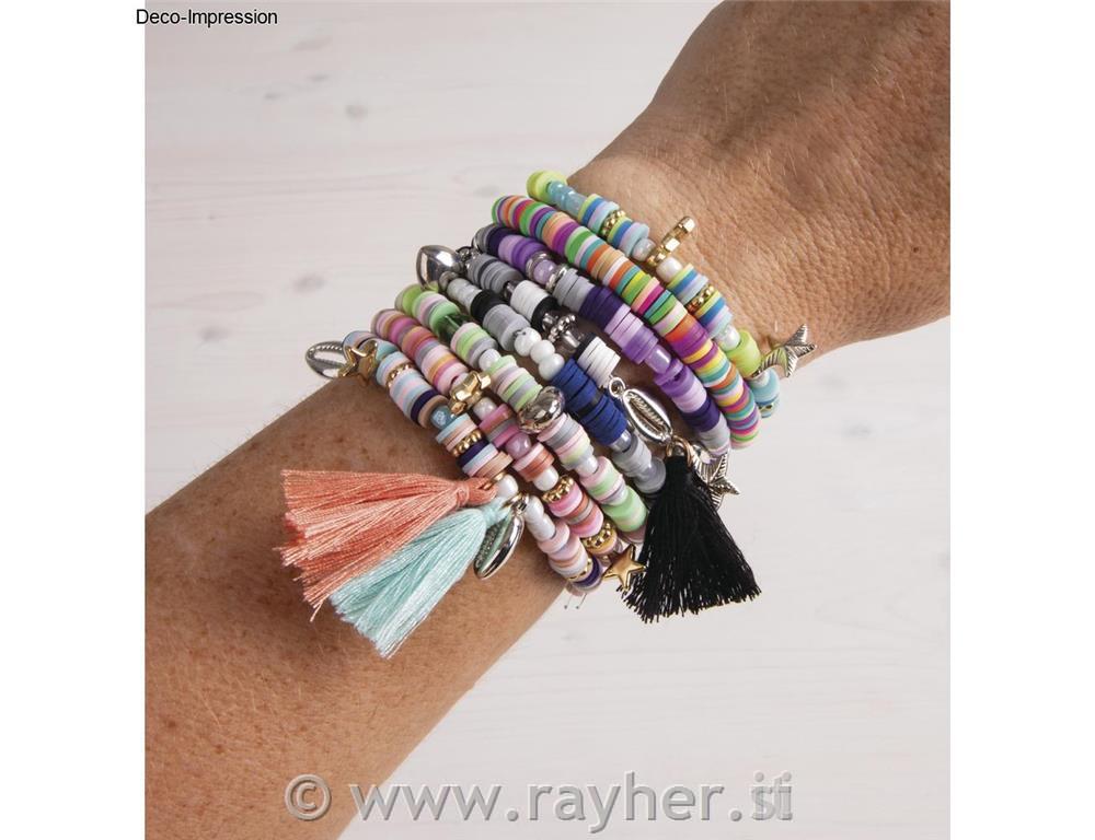 Heishi perle set roza