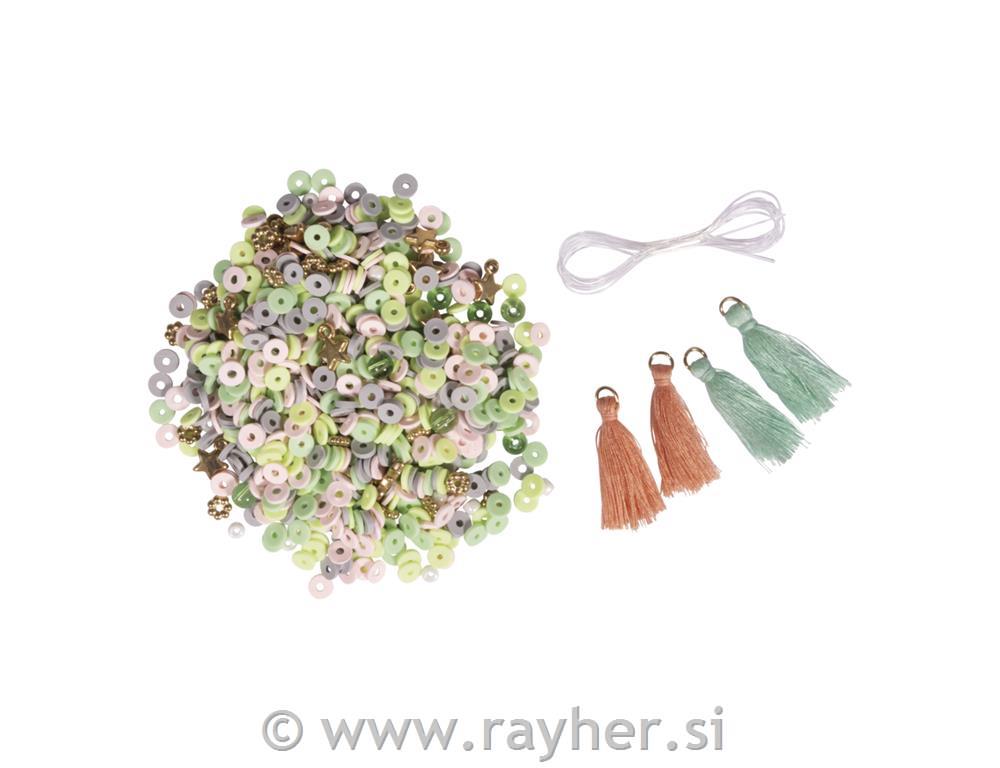 Heishi perle set orientalsko zelena