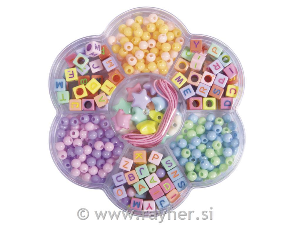 Bead craft box "Joy", 10.7cm , diff.colours+sizes, in floral