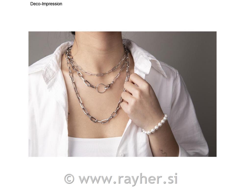 Set za izdelavo verižice za mobilni telefon, srebrn