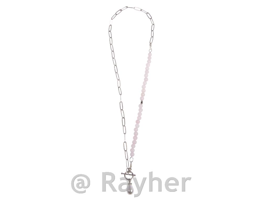 Set za izdelavo verižice Click&Match, poldragi kamni, srebrn