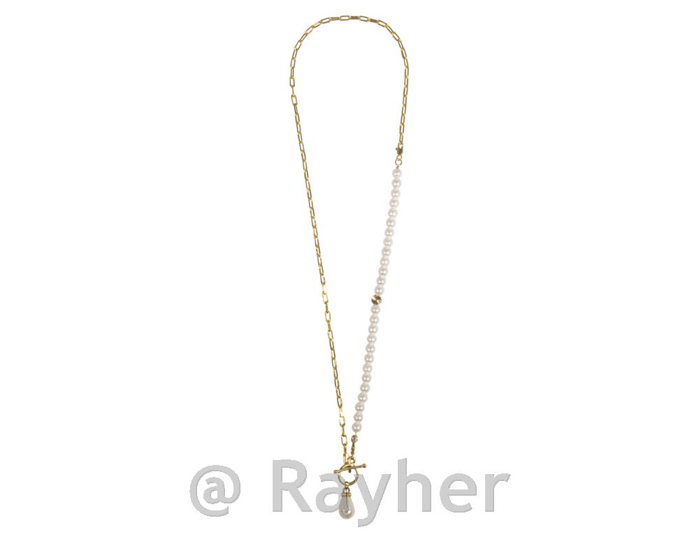 Set za izdelavo verižice Click&Match, steklene perle, zlat