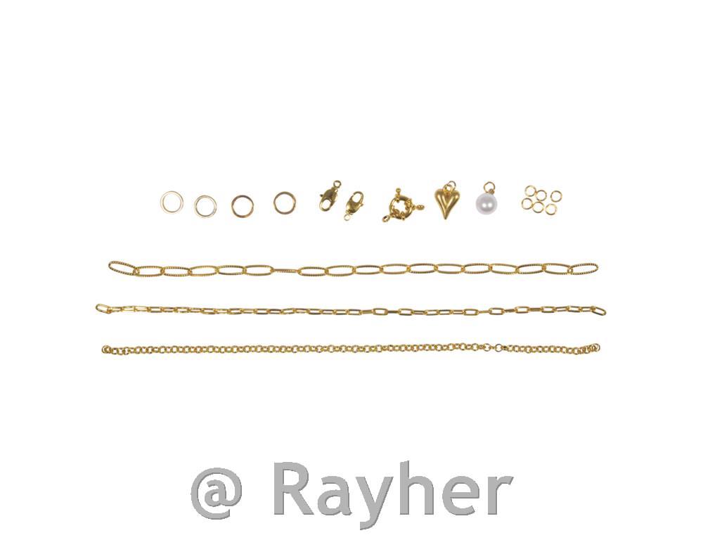 Set za izdelavo nakita Click & Match, zlate b. (za 3 zapestnice ali 1 ogrlico)