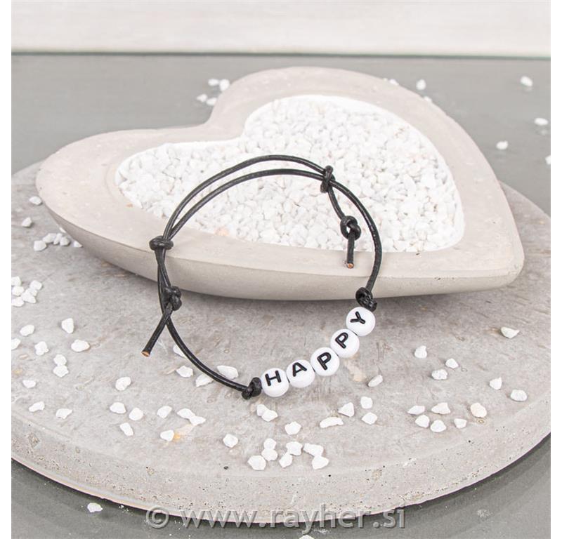 Plastic letters-beads, 9mm owhiteround, tab-blister 40g