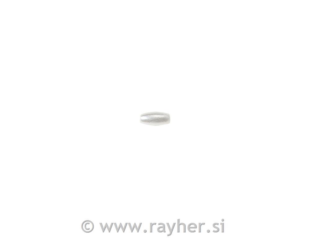 Wax olives, 6x3 mm, white, box 150 pcs.