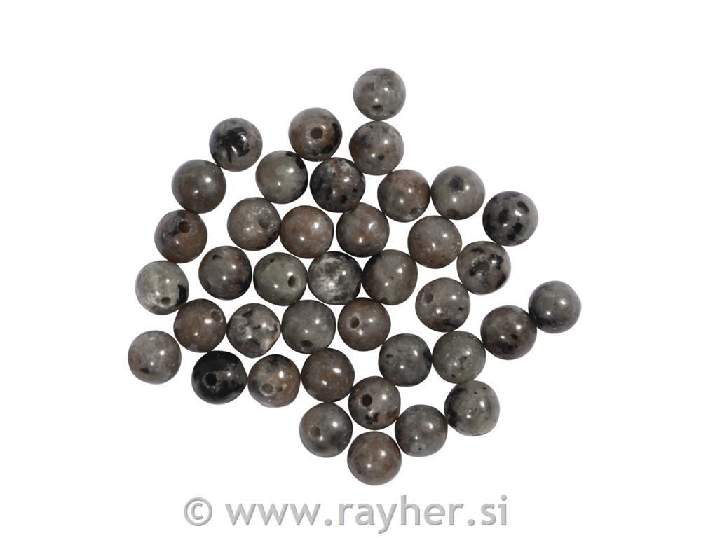 Ognjeni ahat, poldragi kamen, perle 4mm, 40 kos