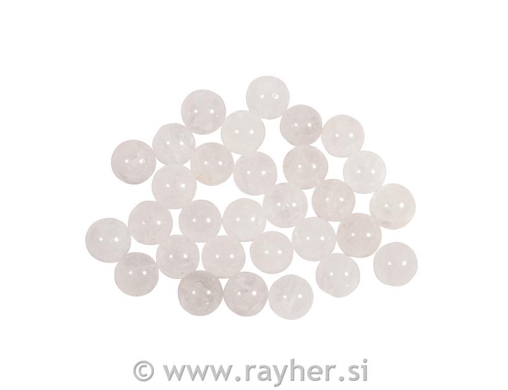 Beli quartz, poldragi kamen, perle 6mm, 30 kos