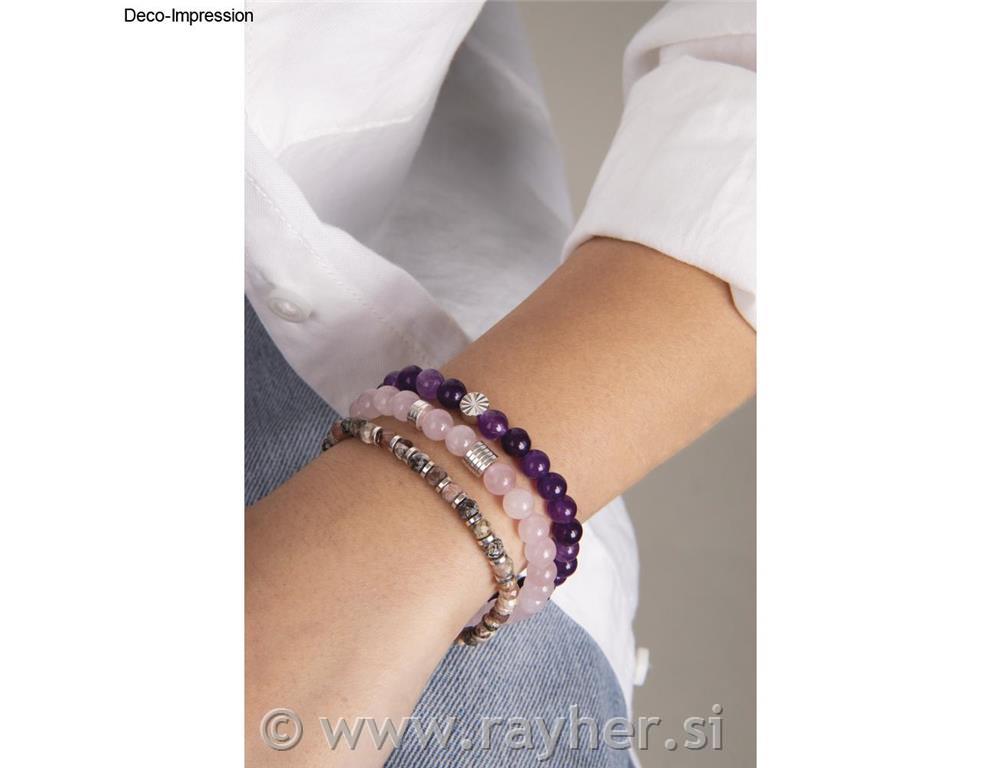 Ametist, poldragi kamen, perle 6mm, 30 kos