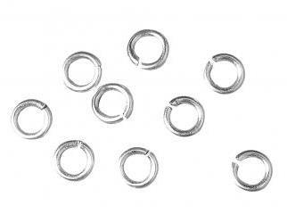 Ring, 5mm o, silver, 1mm tab-bag 30 pcs.