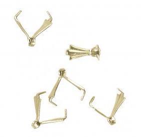 Nastavek za obesek, 8mm, pozlačen, 5kos