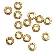 Perle za stiskanje, pozlačene, 10 kosov