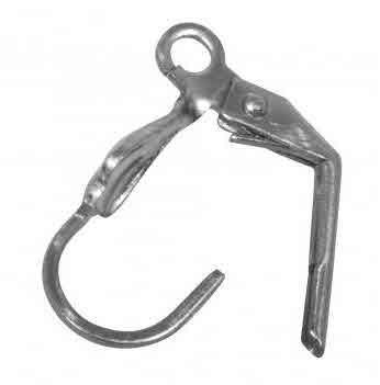 Stainless steel ear hook w. catch, plati