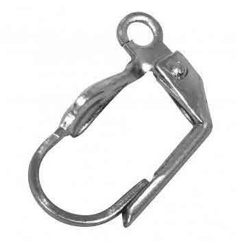 Stainless steel ear hook w. catch, plati