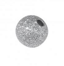 Sparkling bead, 10mm o, silver, hole o 2