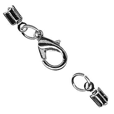 Karabin jastog z zaklj. za vrvico, srebr