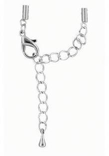 Screw catch w. carabiner, platinum, 1mm,