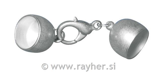 Jewellery catch, beamless, silver, 10mm