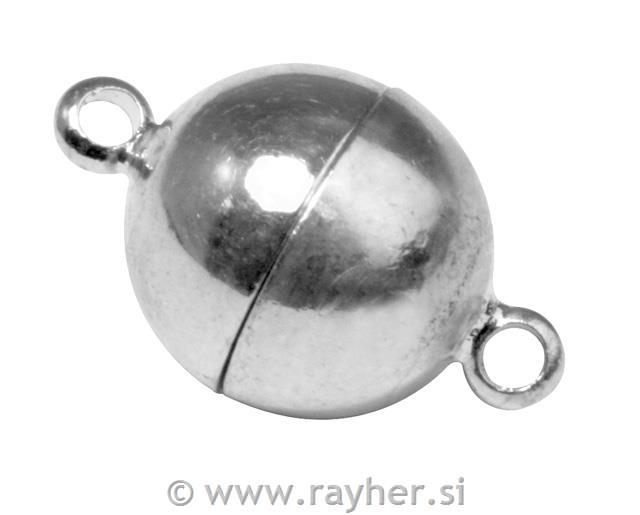 Magnetna sponka 12 mm, sreb,. zelo močna