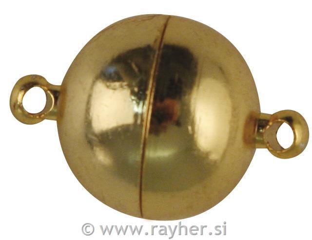 Magnetna sponka 14 mm, zlat., zelo močna