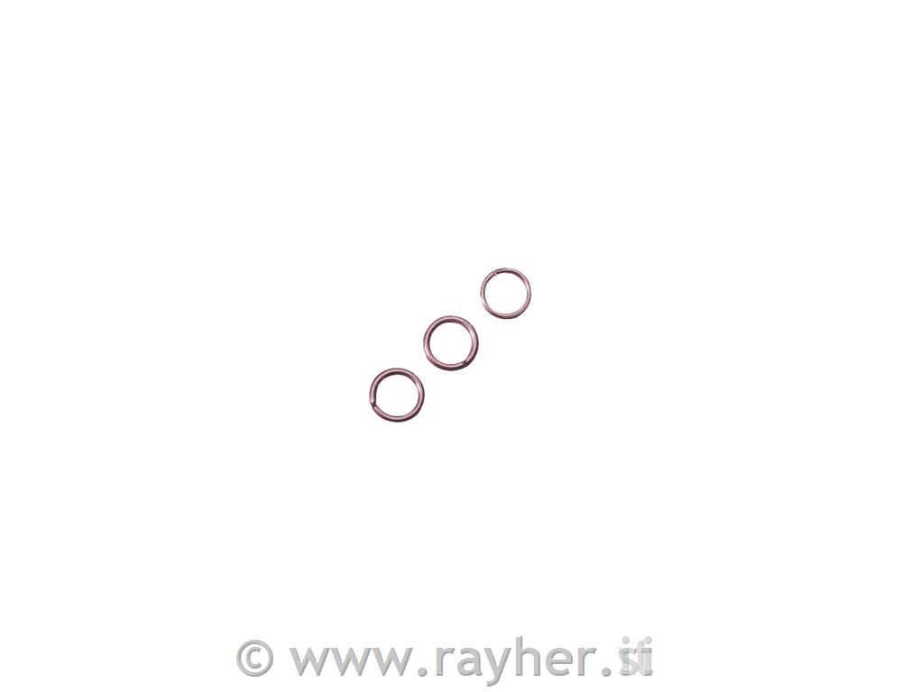 Obročki, 7mm, pink zlati, 10 kos