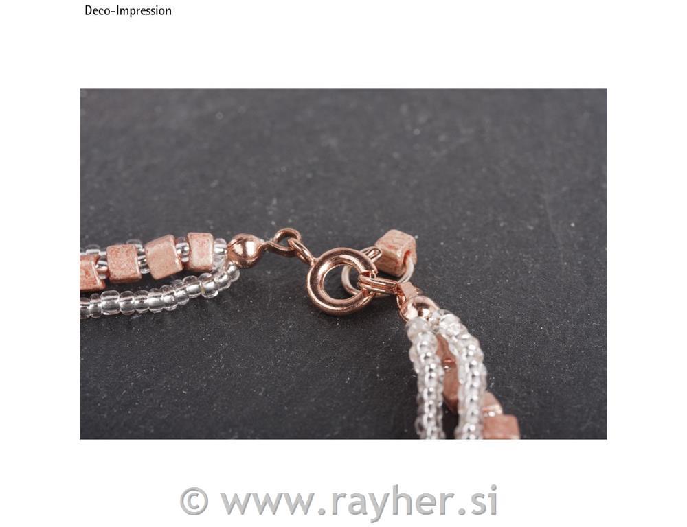 Obročki, 7mm, pink zlati, 10 kos