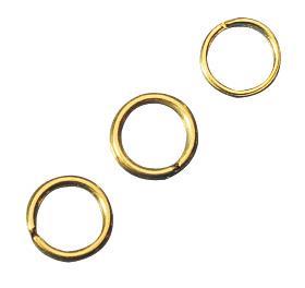 Ring, 7mm o, gold, 1mm, tab-bag 25pcs.