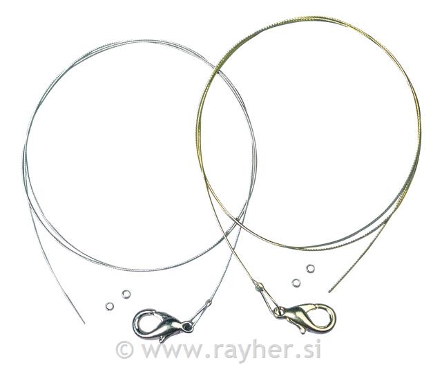 Jewellery wire necklace, 0.4mm o, gold,