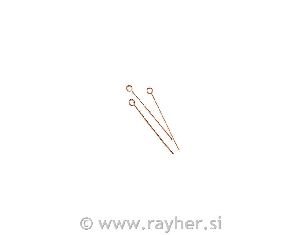 Upholstery pin, 0.6mm o, pink gold, 35mm, tab-bag 15pcs